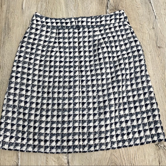 Loft Tweed Blue Pocket Skirt Sz 0 Petite - Picture 4 of 10